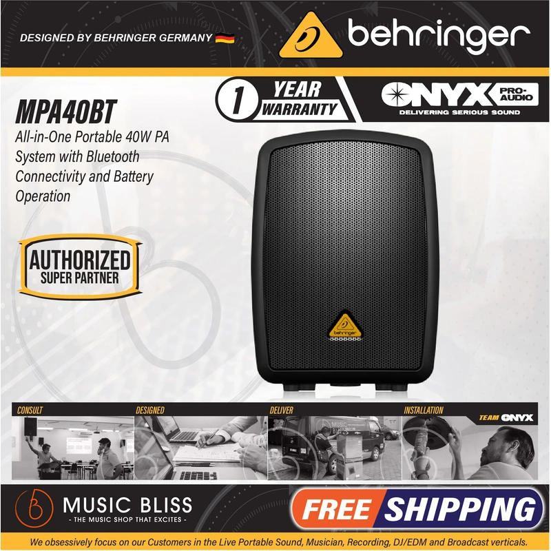 Behringer MPA40BT 40W Portable PA System