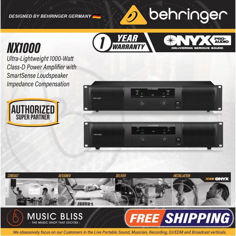 Behringer NX1000 2-channel Power Amplifier