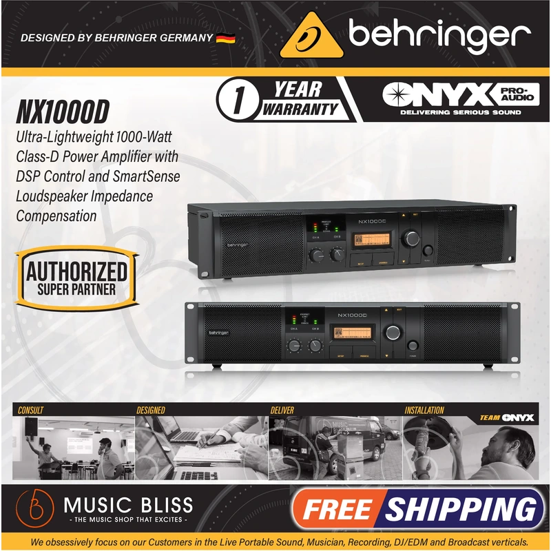Behringer NX1000D Power Amplifier with DSP