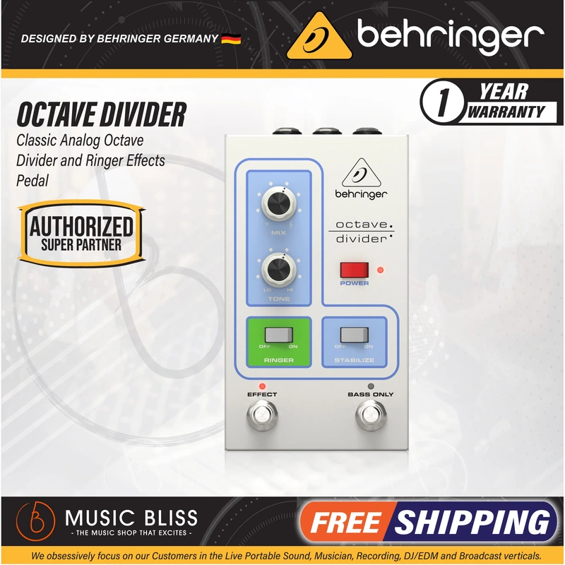 Behringer Octave Divider Effects Pedal