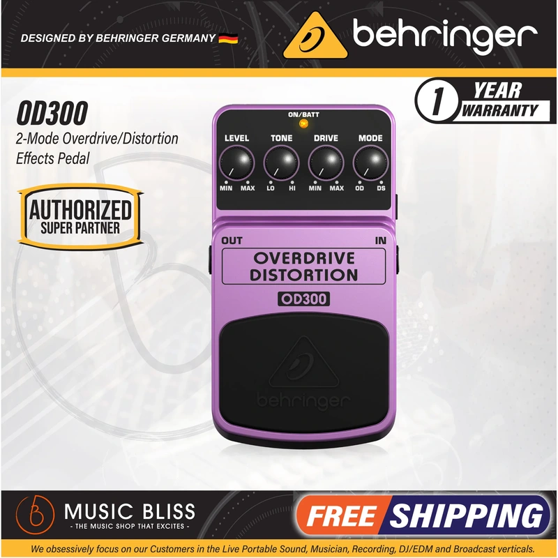 Behringer OD300 Overdrive / Distortion Effects Pedal