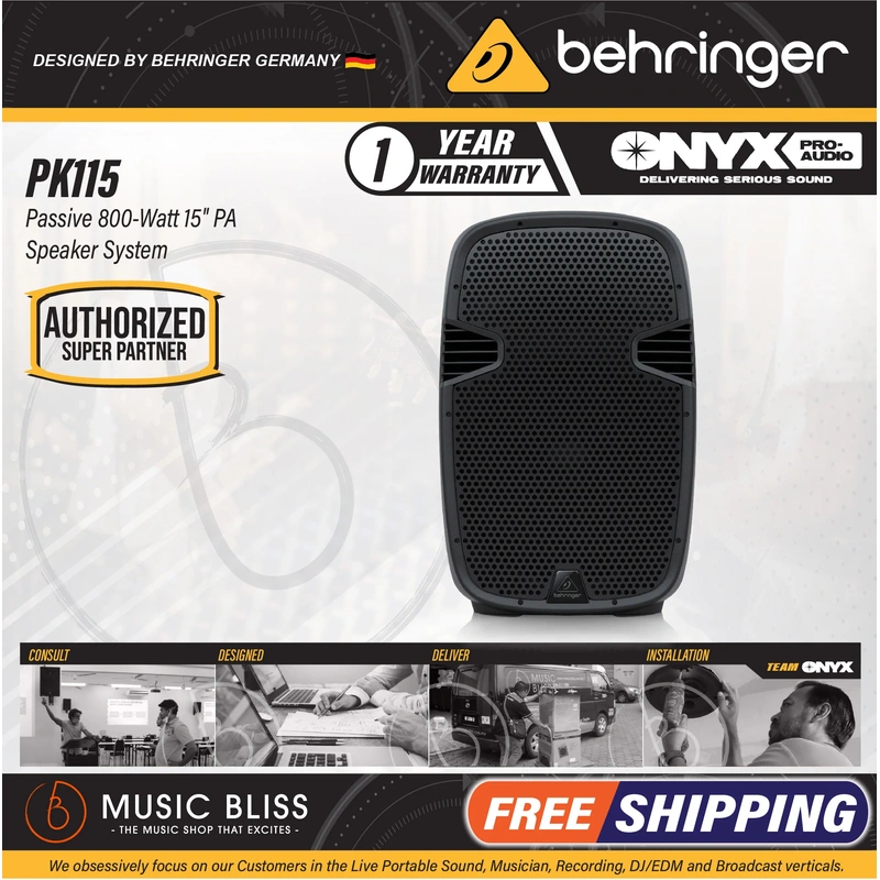 Behringer PK115 Passive 800-Watt 15" PA Speaker System