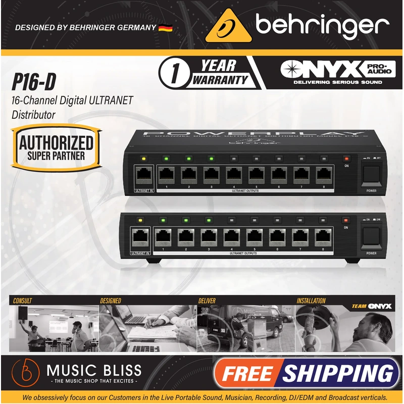 Behringer Powerplay P16-D 16-channel Distribution Module
