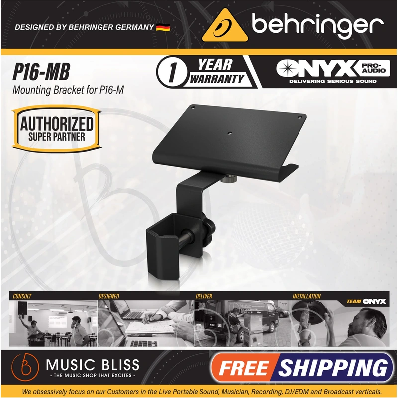Behringer Powerplay P16-MB Stand Mounting Bracket for Powerplay P16-M