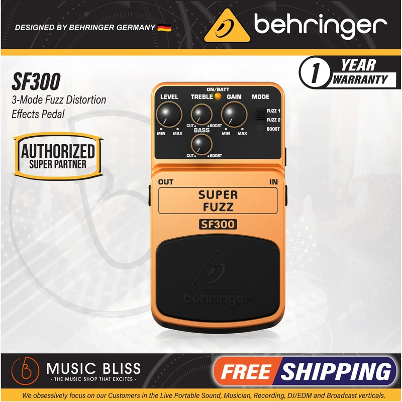 Behringer SF300 Super Fuzz Effects Pedal