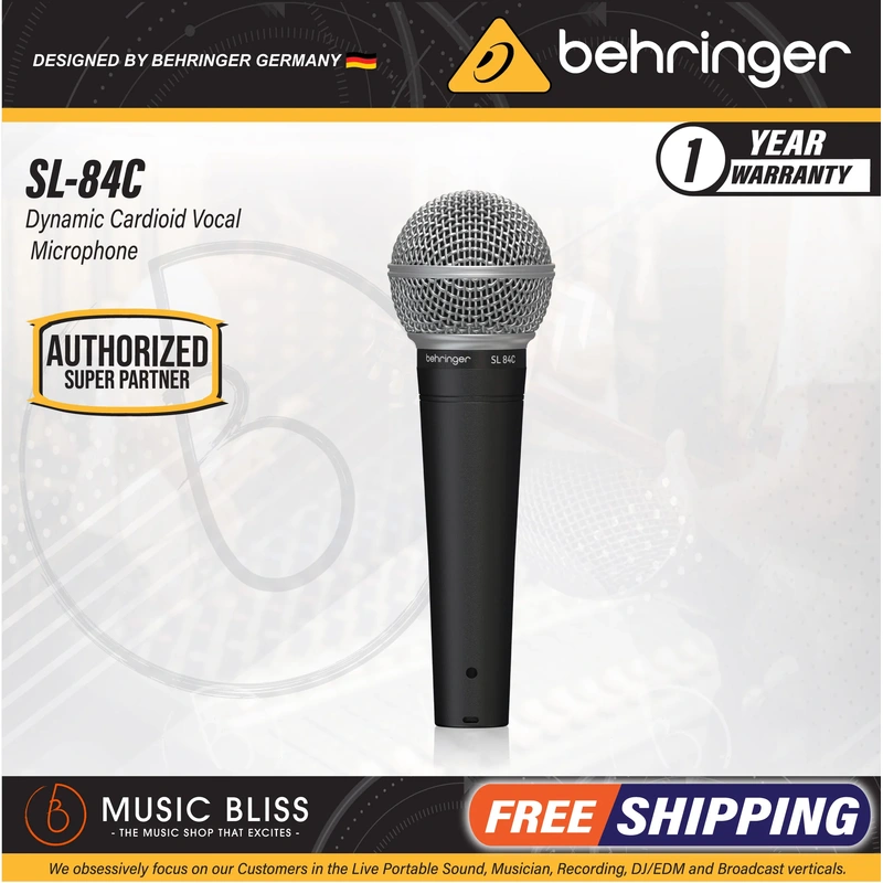 Behringer SL84C Dynamic Cardioid Microphone with Carrying Case
