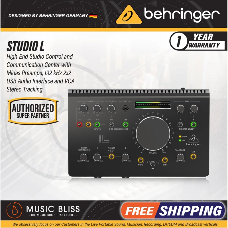 Behringer Studio L High-end Studio Control with VCA Control and USB Audio Interface