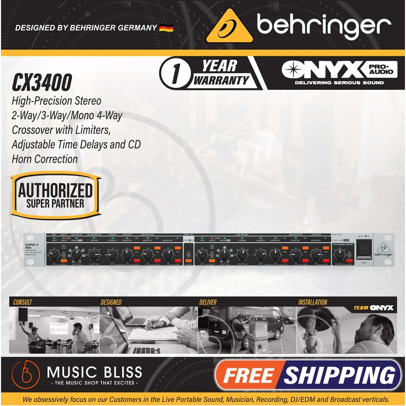 Behringer Super-X Pro CX3400 V2 2-/3-way Stereo, 4-way Mono Crossover