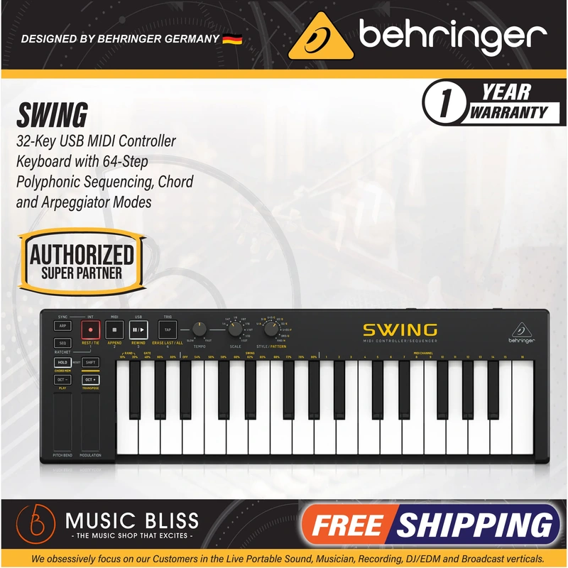 Behringer SWING 32-Key USB MIDI Controller Keyboard