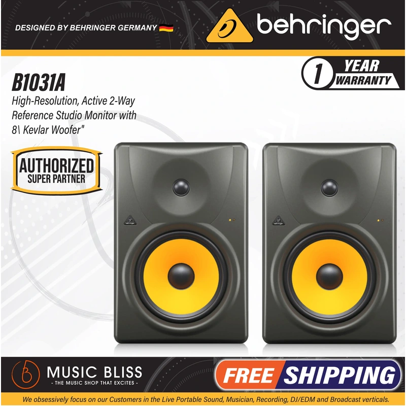 Behringer Truth B1031A 8'' Powered Studio Monitor - Pair