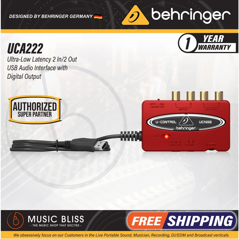 Behringer U-Control UCA222 USB Audio Interface