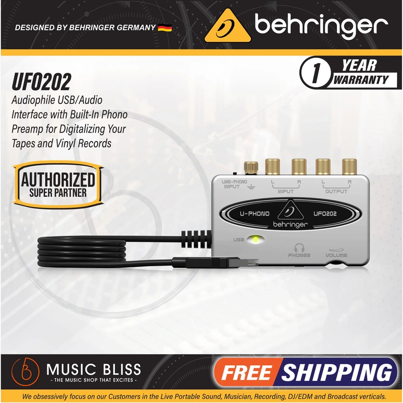 Behringer U-Phono UFO202 USB Audio Interface