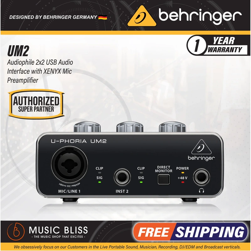 Behringer U-Phoria UM2 USB Audio Interface