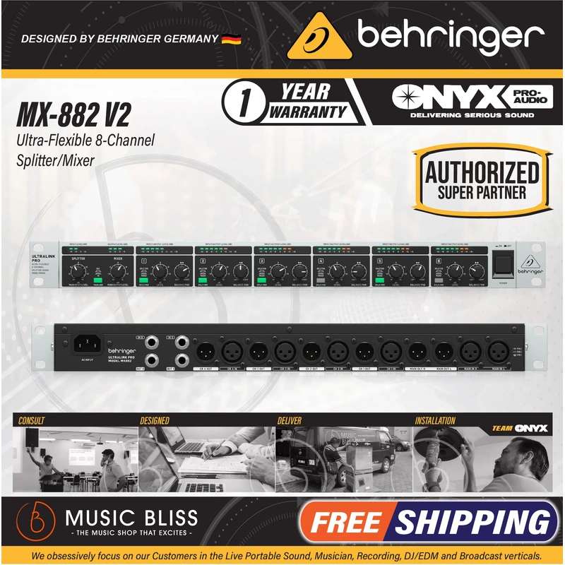 Behringer Ultralink PRO MX882 V2 Rackmount Mixer / Splitter