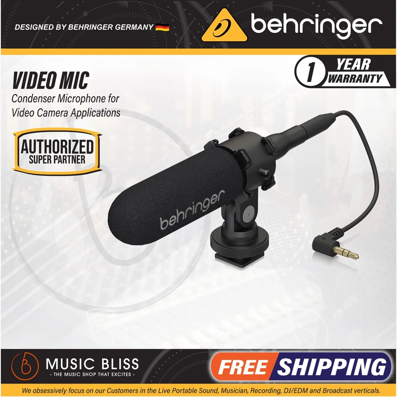 Behringer VIDEO MIC Condenser Microphone for Video Camera Applications