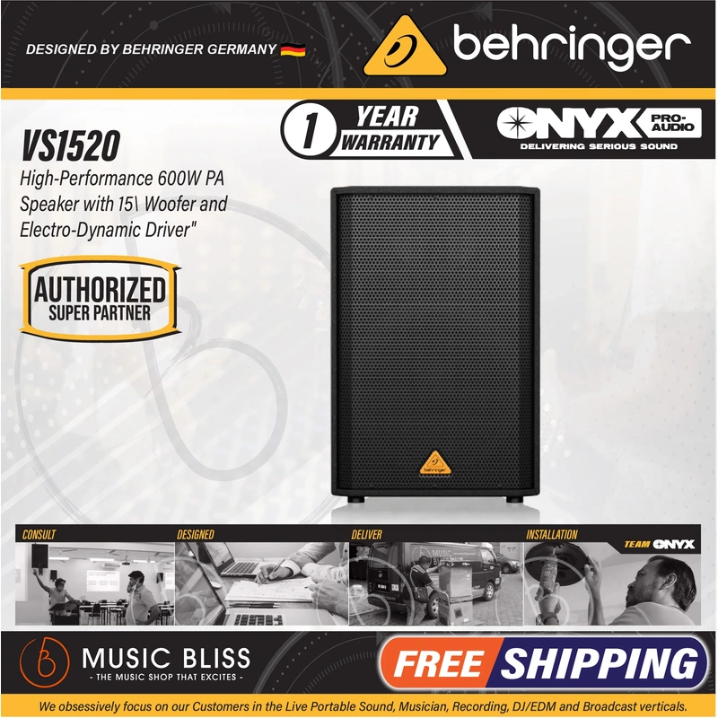 Behringer VS1520 600-Watt 15inch Passive Speaker