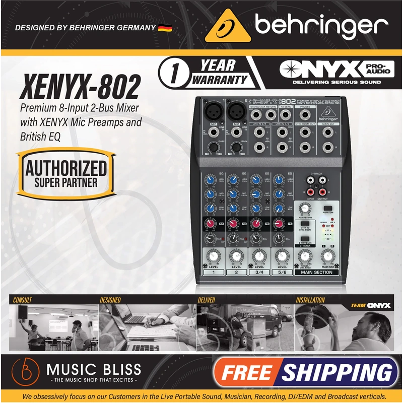 Behringer XENYX 802 Analog Mixer