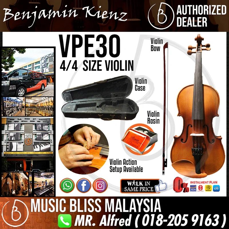 Benjamin Kienz Selection VPE30 4/4 Size Violin with Case for 12+ years old