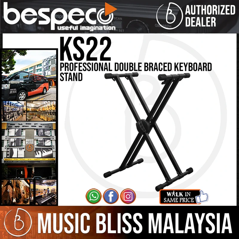 Bespeco KS22 Professional Double Braced Keyboard Stand