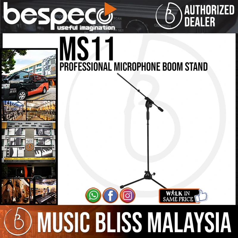 Bespeco MS11 Professional Microphone Boom Stand