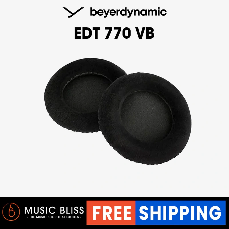 Beyerdynamic EDT 770 VB Ear Pad Set, Velours, Black, Foam Pads Included