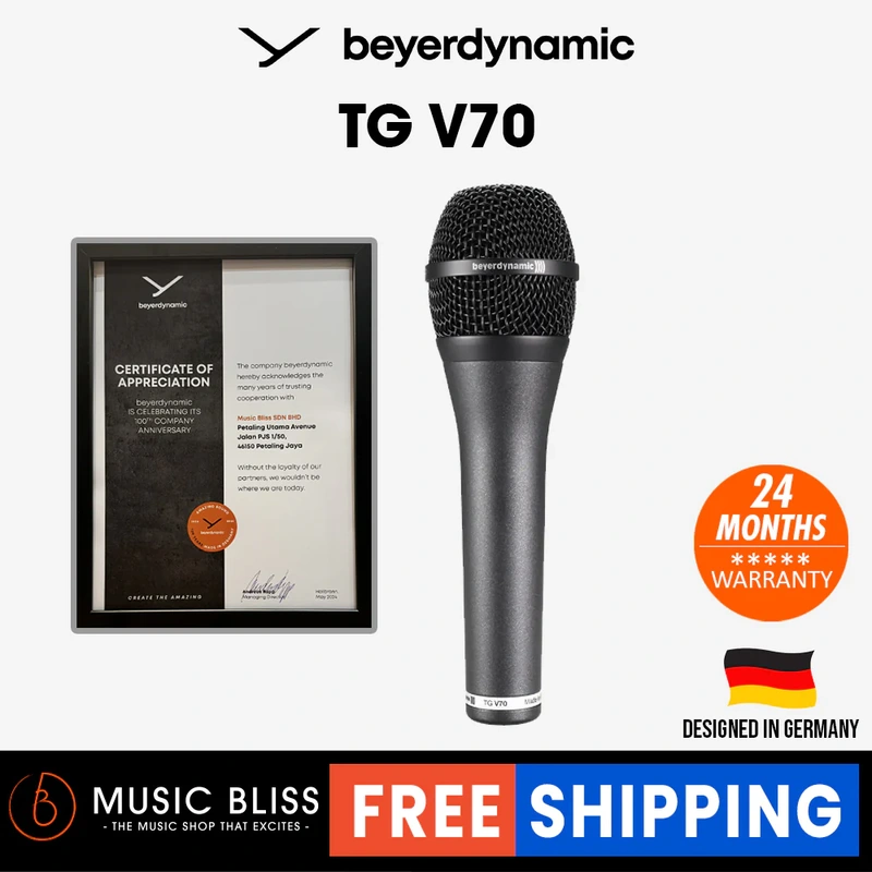 Beyerdynamic TG V70 Hypercardioid Dynamic Vocal Microphone with Microphone Clamp & Storage Bag Included
