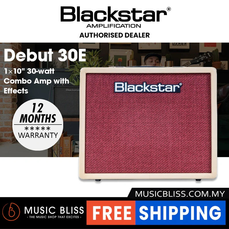 Blackstar Debut 30E 110" 30-watt Combo Amp with Effects - Cream