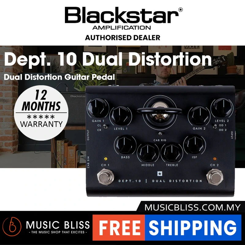 Blackstar Dept. 10 Dual Distortion 2-channel Tube Distortion Pedal