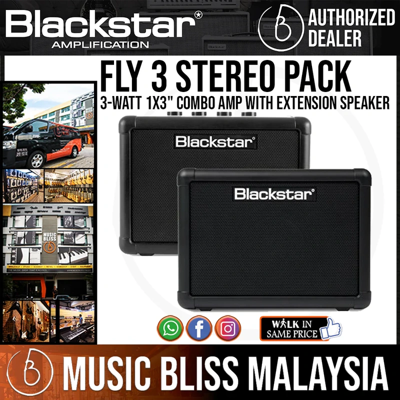 Blackstar FLY 3 Pack 3-watt 1x3" Combo Amp with Extension Speaker