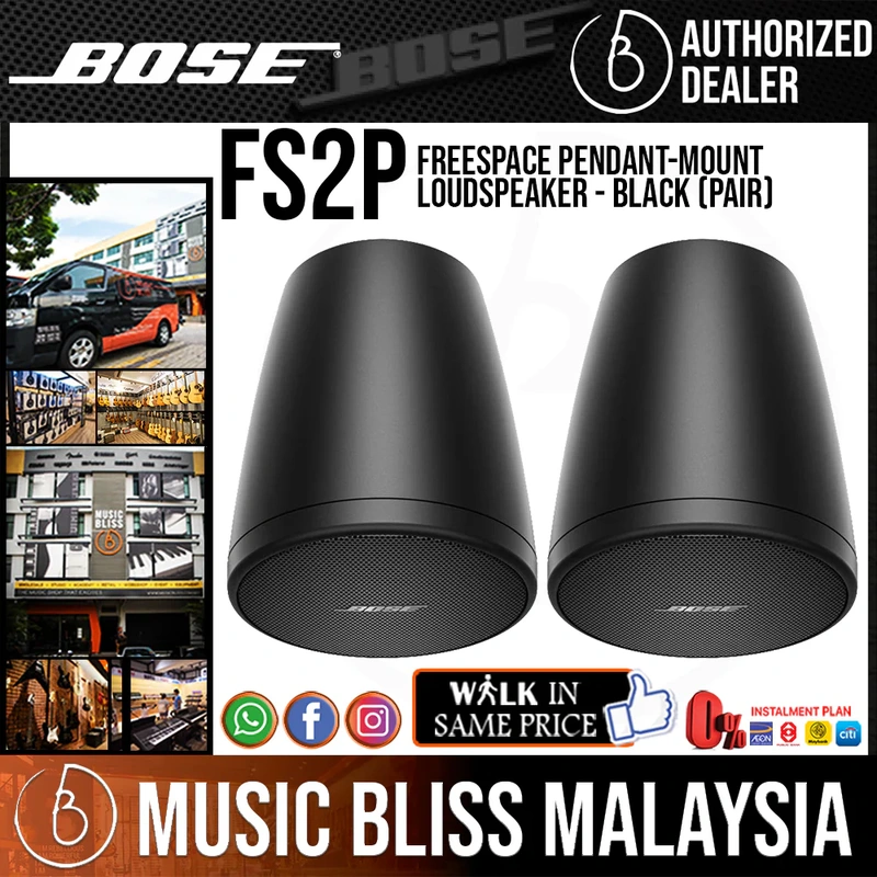 Bose FreeSpace FS2P Pendant-mount Loudspeaker - Black (Pair)