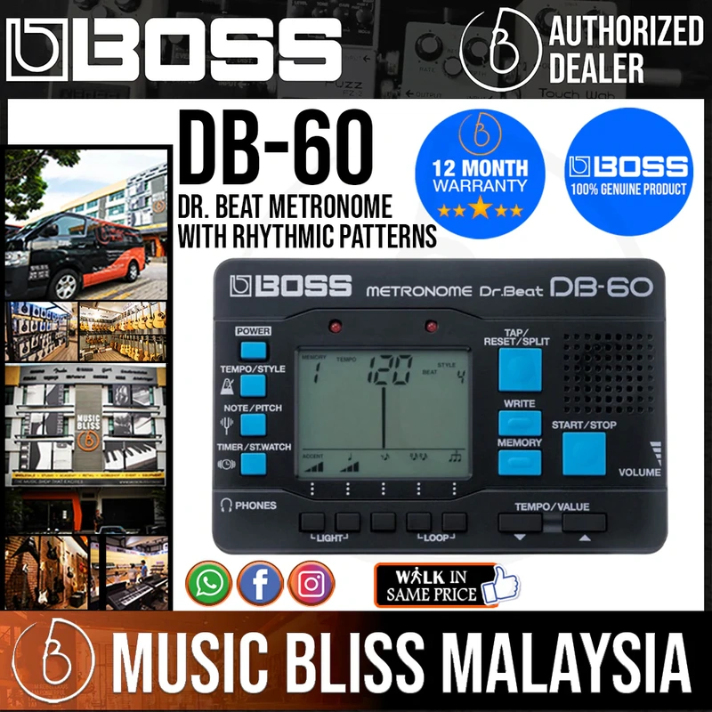 Boss DB-60 Dr. Beat Metronome w/Patterns