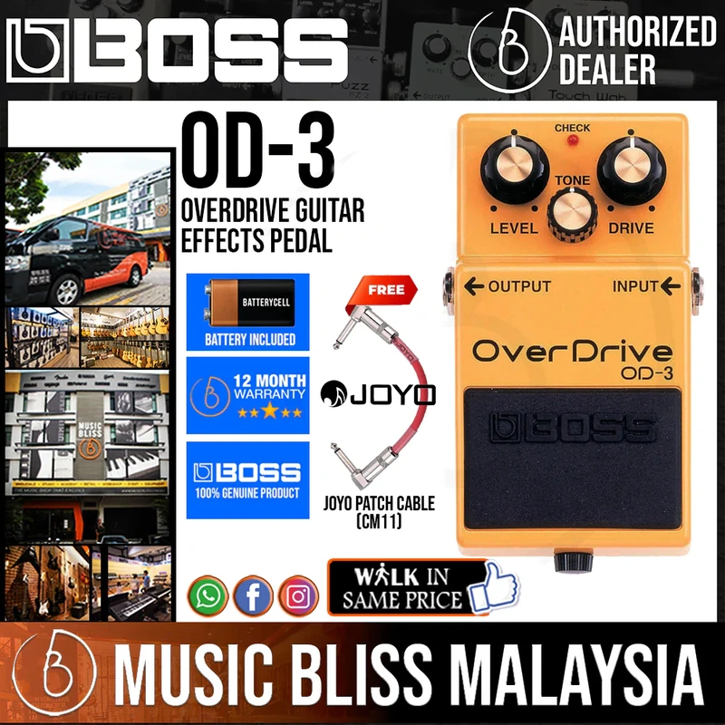 Boss OD-3 Overdrive Guitar Effects Pedal