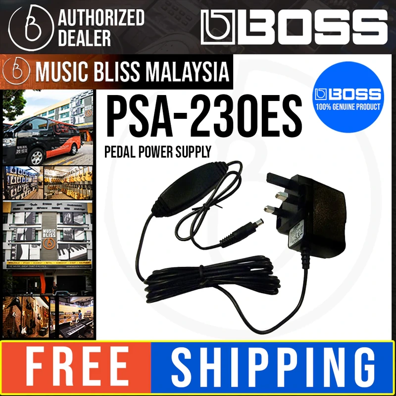 Boss PSA-230ES Pedal Power Supply 9V 500mA for Boss, MXR, TC, Digitech, EHX, Ibanez, ETC