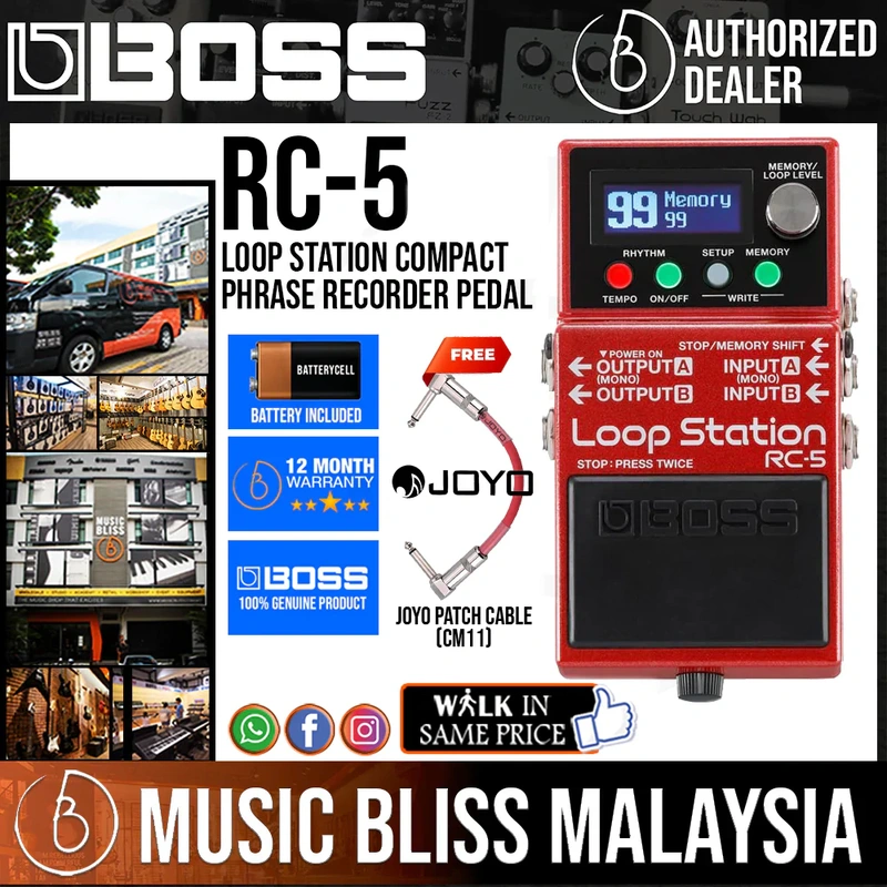 Boss RC-5 Loop Station Compact Phrase Recorder Pedal