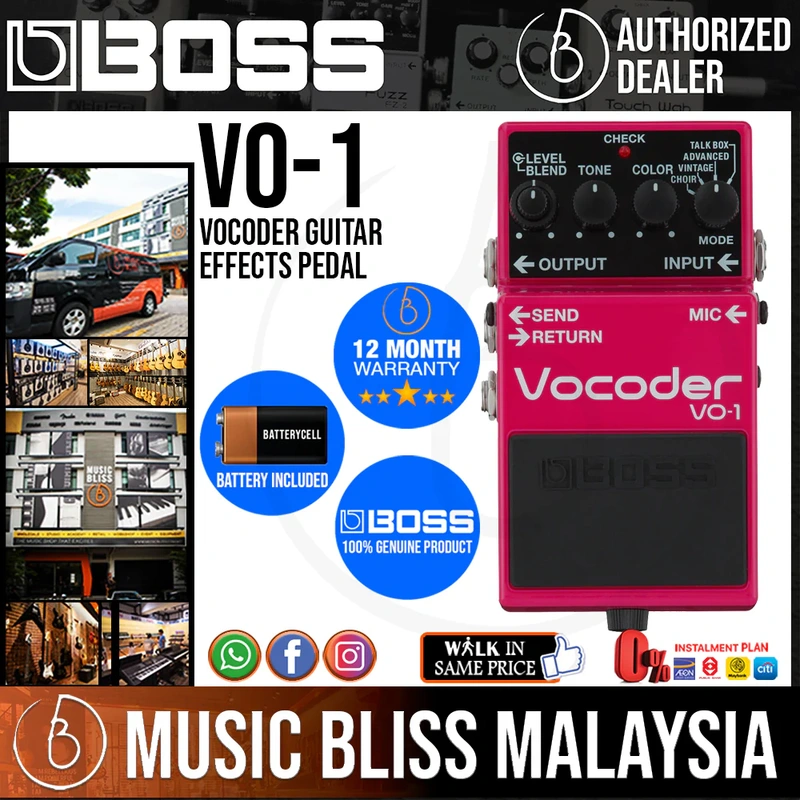 Boss VO-1 Vocoder Guitar Effects Pedal