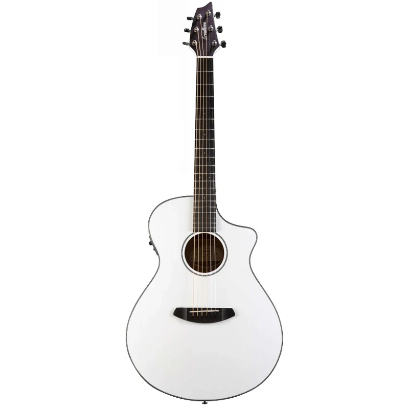 Breedlove Discovery Concert Acoustic Electric Guitar White Satin