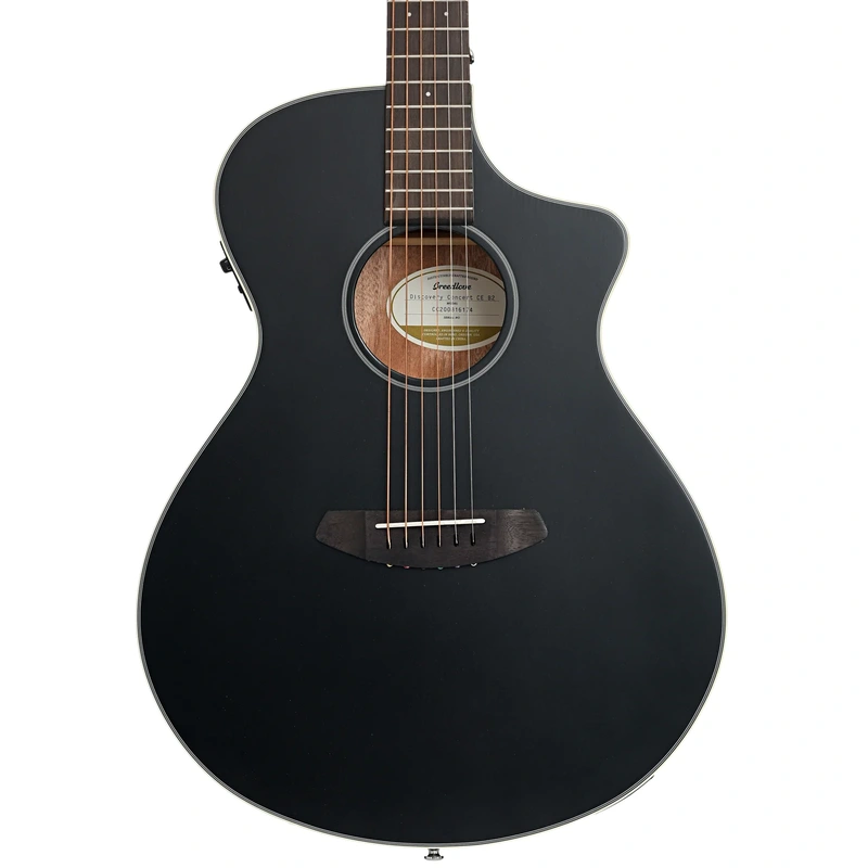 Breedlove Discovery Concert Satin Black CE Acoustic-Electric Guitar (2020)