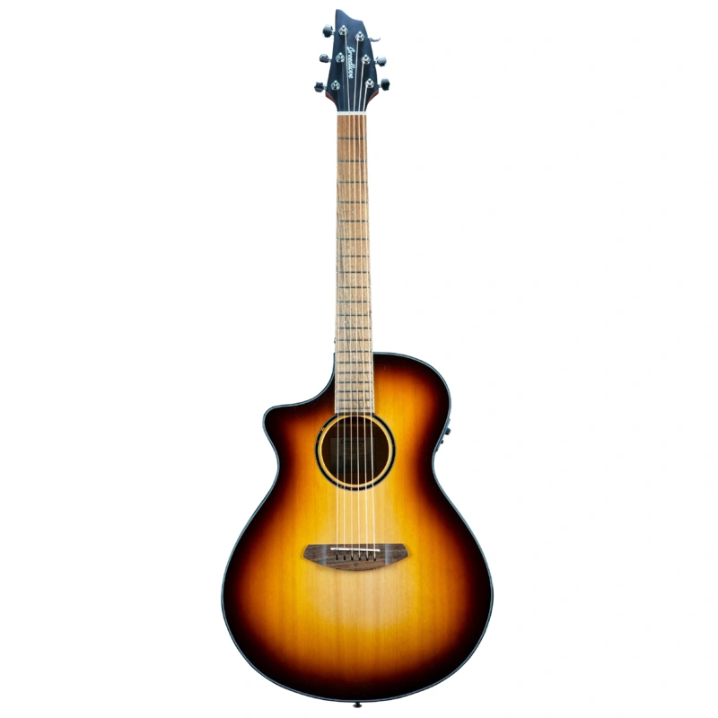 Breedlove Discovery S Red cedar-African Mahogany Concert Left Handed Acoustic Electric Guitar - Edge Burst