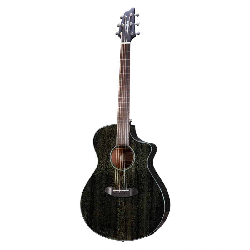 Breedlove Rainforest S Concert Acoustic-Electric Guitar Black Gold CE