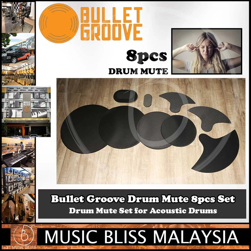 Bullet Groove Drum Mute, Drum Mute Set for Acoustic Drums, Drum Silencers, Best Budget Drum Mutes Set
