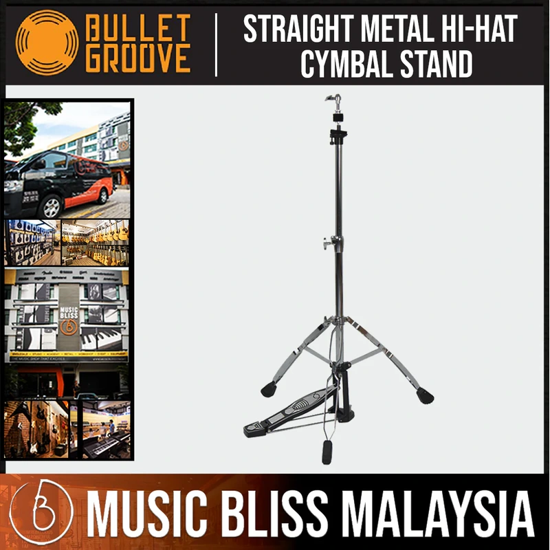 Bullet Groove Straight Metal Hi-Hat Cymbal Stand