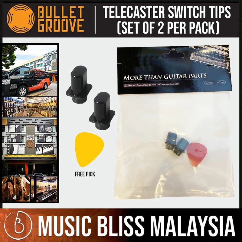 Bullet Groove Telecaster Switch Tips (Set of 2 Per Pack)