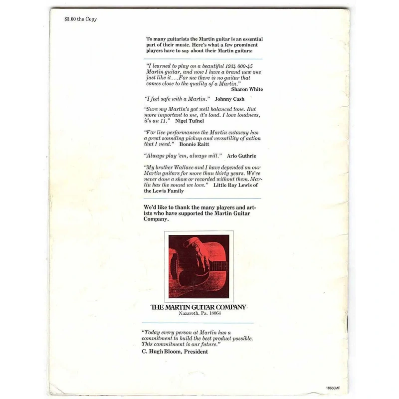 C.F. Martin Instruments Catalog (c.1987)