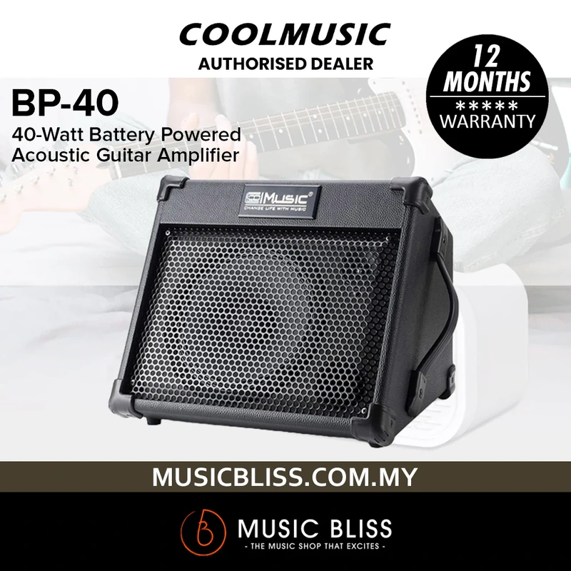 Cool Music BP-40 40-Watt Battery Powered Acoustic Guitar Amplifier
