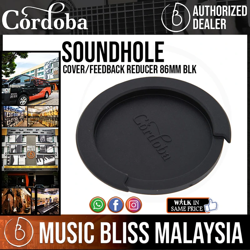 Cordoba Soundhole Cover/Feedback Reducer 86mm BLK