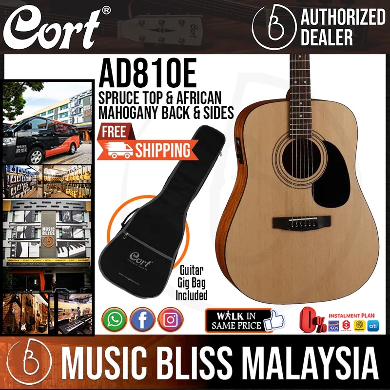 Cort AD810E Acoustic Guitar with Bag