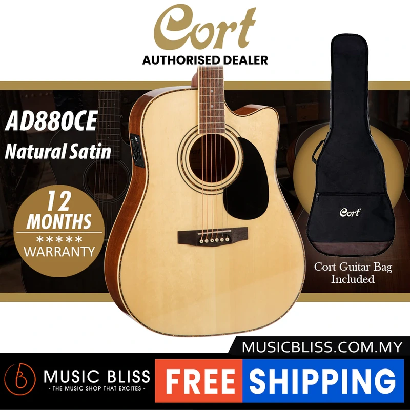 Cort AD880CE Acoustic Guitar with Bag