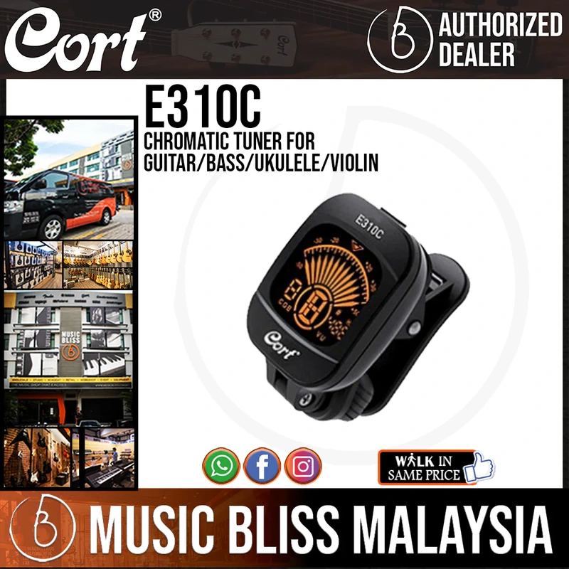Cort E310C Chromatic Tuner for Guitar, Bass, Ukulele, Violin