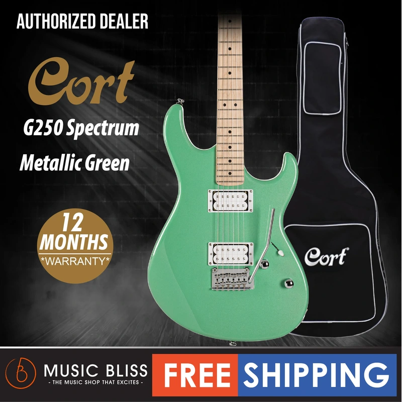 Cort G250 Spectrum Electric Guitar with Bag - Metallic Green