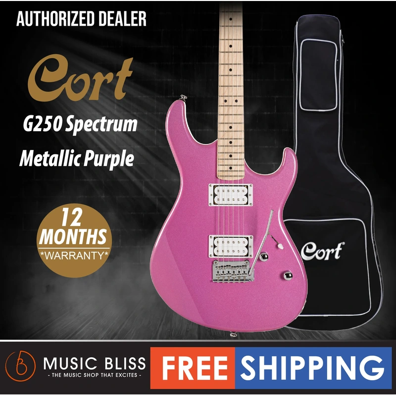 Cort G250 Spectrum Electric Guitar with Bag - Metallic Purple
